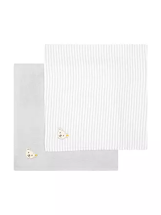 STEIFF | Lange à langer en mousseline pour bébé, lot de 2 | hellgrau